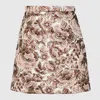 Valentino Gonna In After Winter Quilted Pink Lurex In Pink
