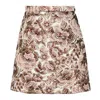 Valentino Gonna In After Winter Quilted Pink Lurex In Pink