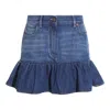 Valentino Garavani Mini Denim Skirt In Blue