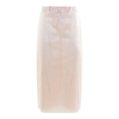 Valentino Skirts Pale Champagne/ Rose In Black