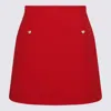 Valentino Garavani Red Silk Skirt In Red