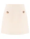 Valentino Solid Crepe Couture Skirt