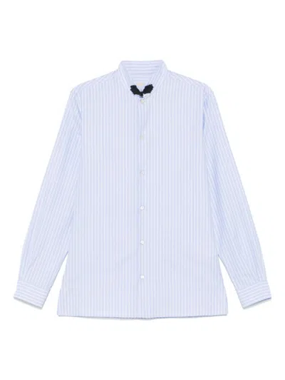 VALENTINO SKY BLUE STRIPED COTTON SHIRT
