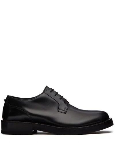 Valentino Garavani Sleek And Sophisticated Men's Derby Dress Shoes For Ss23 In Black