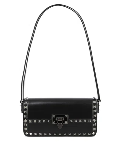 Valentino Garavani Sleek Black Shoulder Handbag For Women