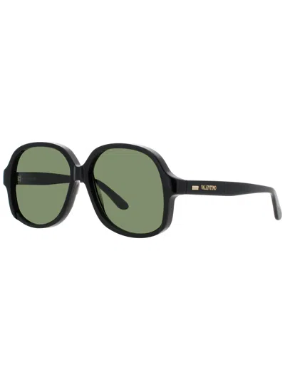 Valentino Sleek Designer Unisex Sunglasses In Black