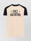 Valentino Sleeve Contrast Graphic Print Crew Neck