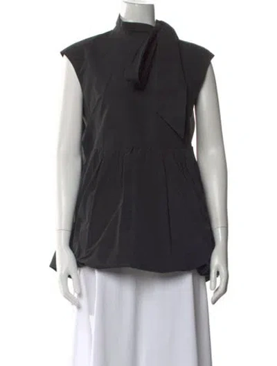 Pre-owned Valentino Sleeveless Blouse In Black