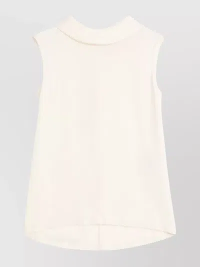 VALENTINO SLEEVELESS CREW NECK TOP WITH BACK SEAM DETAIL