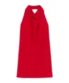 Valentino Womens Paris Halter-neck Silk-crepe Mini Dress In Red