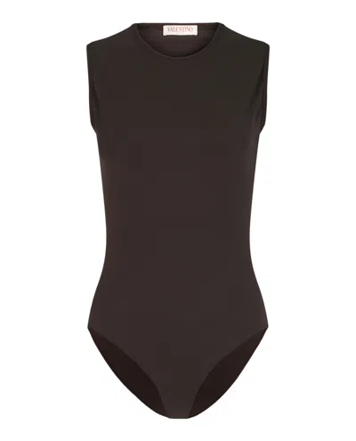 Valentino Sleeveless Jersey Knit Bodysuit In Multi