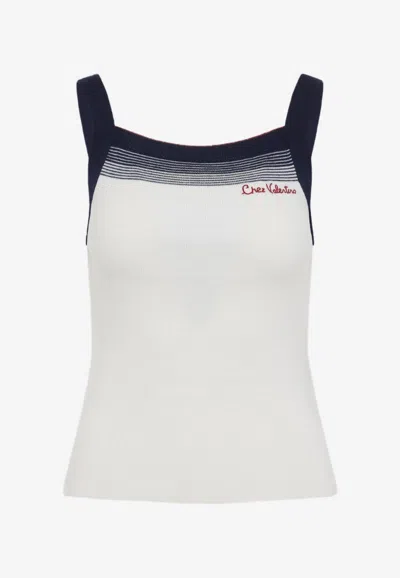 VALENTINO SLEEVELESS KNIT WOOL TOP