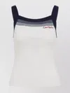 Valentino Sleeveless Knitted Top Striped Detail In White