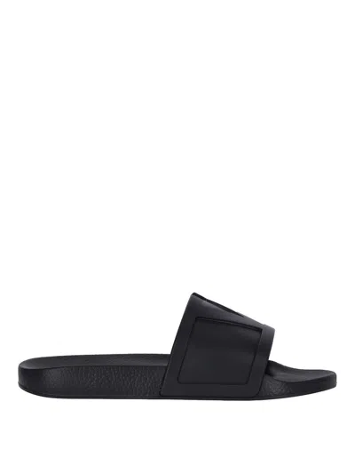 VALENTINO GARAVANI SLIDE LOGO SANDALS