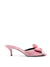 Valentino Garavani Marie A Velvet Slide Sandal 55mm Woman Pink 38 In Pink