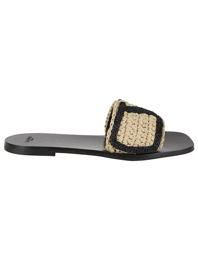Valentino Garavani Slide Vg Viva Superstar T. 05 In Black