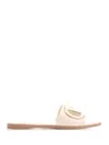 Valentino Vlogo Signature Flat Leather Sandals