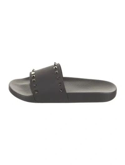 Pre-owned Valentino Garavani Slides In Black