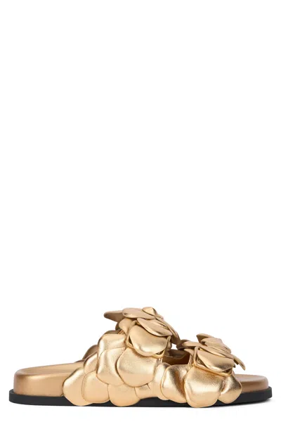 Valentino Garavani Slides In Leather In Multi