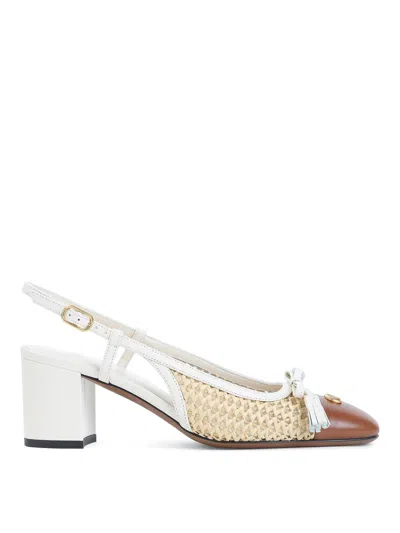 Valentino Garavani Sling Back Pumps In White