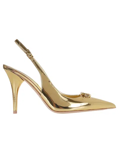 Valentino Garavani Sling Back Vlogo The Bold Edition T. 100 Gold Logo
