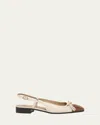 Valentino Slingback Ballet Flats With Adjustable Strap In Multi