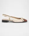 Valentino Garavani Slingback Ballerina Pumps In White