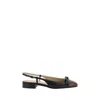 Valentino Valet Du Roi Leather Slingback Ballerina Flat