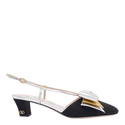 VALENTINO GARAVANI SLINGBACK DECOLLETE BOWOW IN MOIRE TISSUE