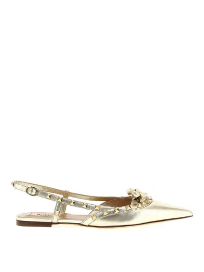 Valentino Garavani Slingback In Gold