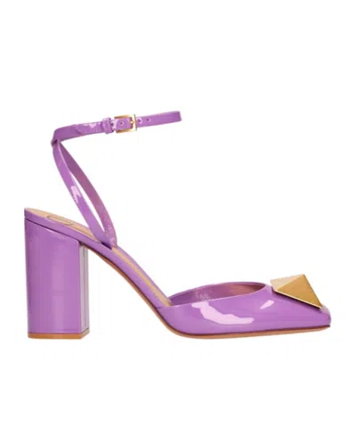 VALENTINO GARAVANI 90MM ONE STUD PATENT LEATHER PUMPS