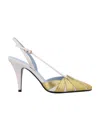Valentino Folifoliage Sling Back Pumps In Multicolor