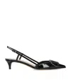 Valentino Slingback Logo Heels 40 In Black