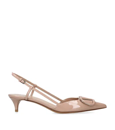 VALENTINO GARAVANI SLINGBACK LOGO HEELS 40