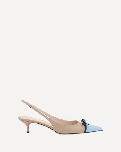 Valentino Garavani Slingback Pumps In Beige O Tan