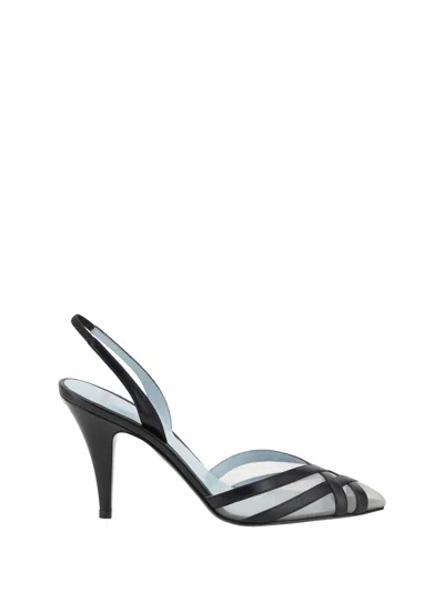 Valentino Garavani Black Leather High Heel Pumps