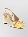 Valentino Slingback Pumps With Bow And Block Heel In Multi