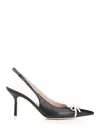 Valentino Slingback  With Bow Pumps Black