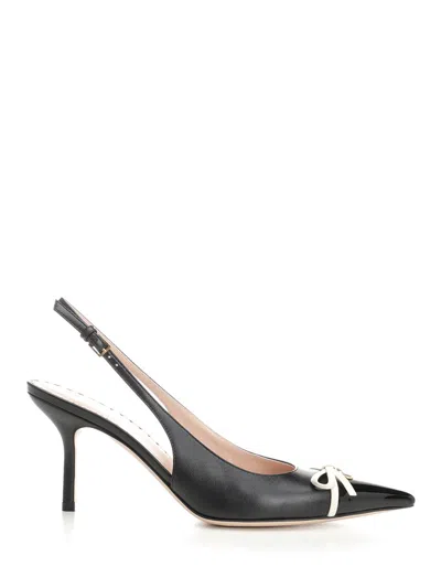 Valentino Garavani Slingback  With Bow Pumps Black
