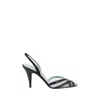 Valentino Impudance Leather And Mesh Slingback Pumps In Black