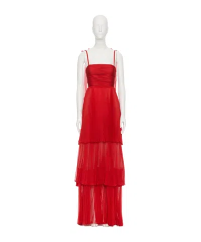 Valentino Slip Dress In Red