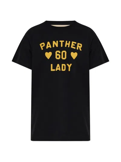 Valentino Panther Lady Relaxed-fit Crew-neck T-shirt In Black