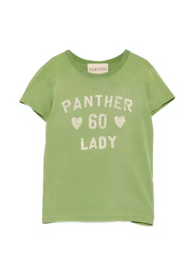 Pre-owned Valentino Slogan-print T-shirt In Green