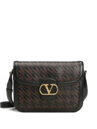 Valentino Garavani Small 9to5 Leather Shoulder Bag In Black