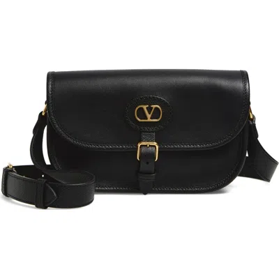 Valentino Garavani Valentino Small Antibes Leather Crossbody Bag In Black