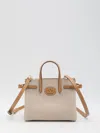 Valentino Antibes Canvas Handbag Structured Shape Buckle In Beige
