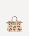 Valentino Antibes Small Cherryfic Leather-trim Tote