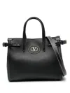 Valentino Antibes Small Leather Tote Bag In Black