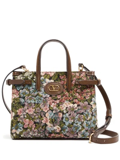 VALENTINO GARAVANI SMALL ANTIVES JACQUARD TOTE BAG