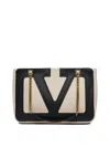 Valentino Garavani Garavani Viva Superstar Medium Nappa Leather Shopping Bag Woman Butter/black Uni In White